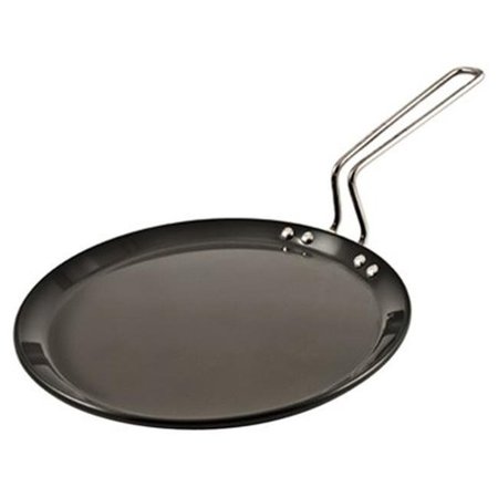 BAKEBETTER Futura Non-Stick Flat Tava Griddle 10 in. - 4.88mm with Steel Handle BA4573